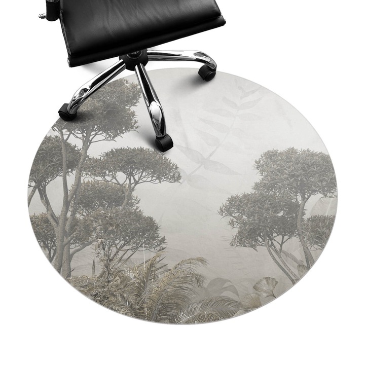 Székalátét, Wallfluent, Finom trópusi erdő, Szürke, fi100 cm, 010250310040000282669