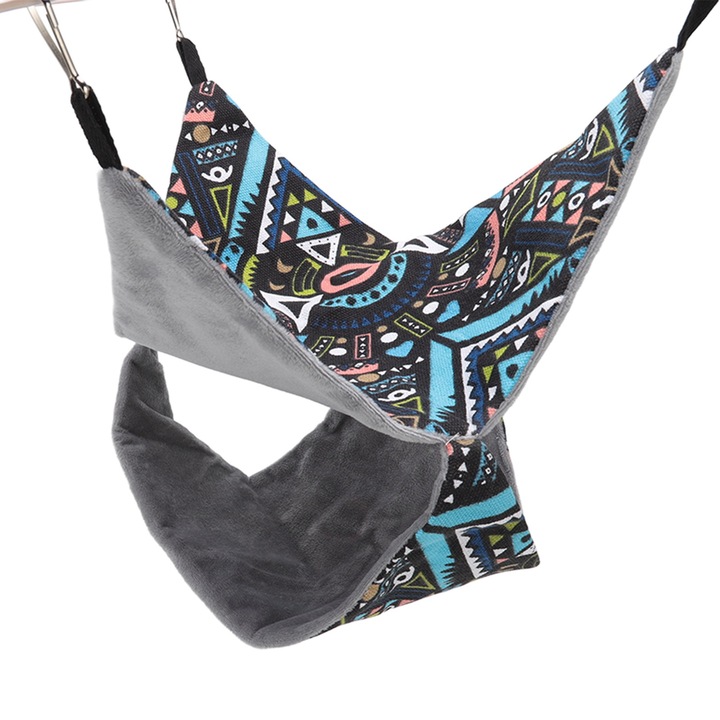 Hamac pentru cusca animale, Enforose, strat dublu, 35x35x35cm, pentru rozatoare si animale mici