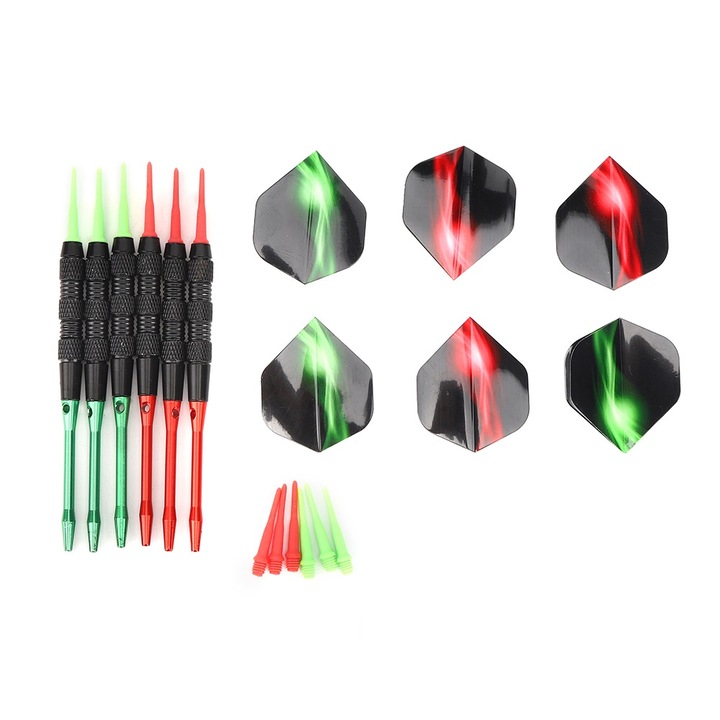 6 bucati profesionale colorate sigure moale nichel negru fier la moda unic competitiv divertisment kit dart cadou atractiv