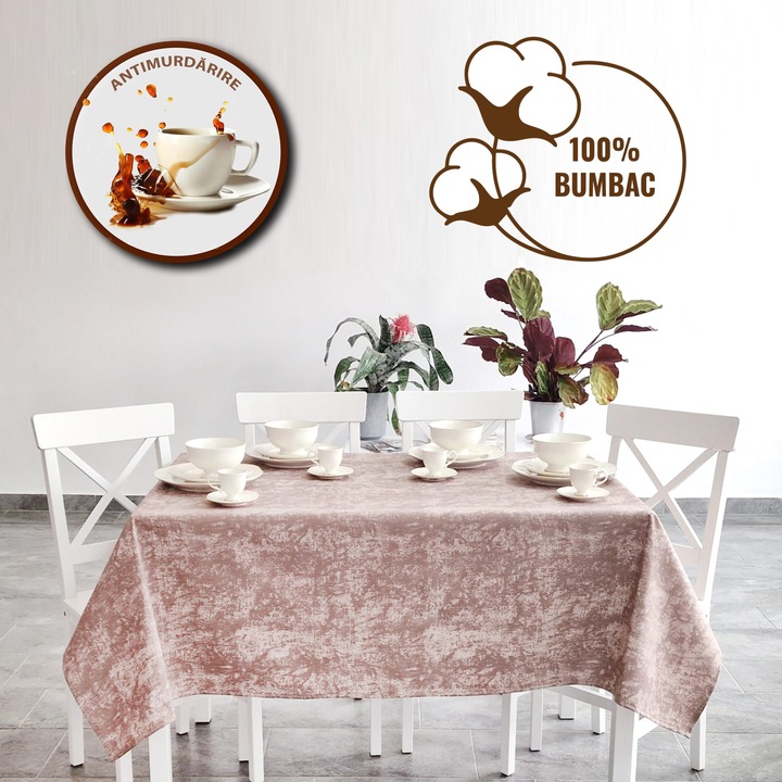 Foltosodásgátló terítő 100% Pamut 140x180 cm, Elegáns Barna FMA107