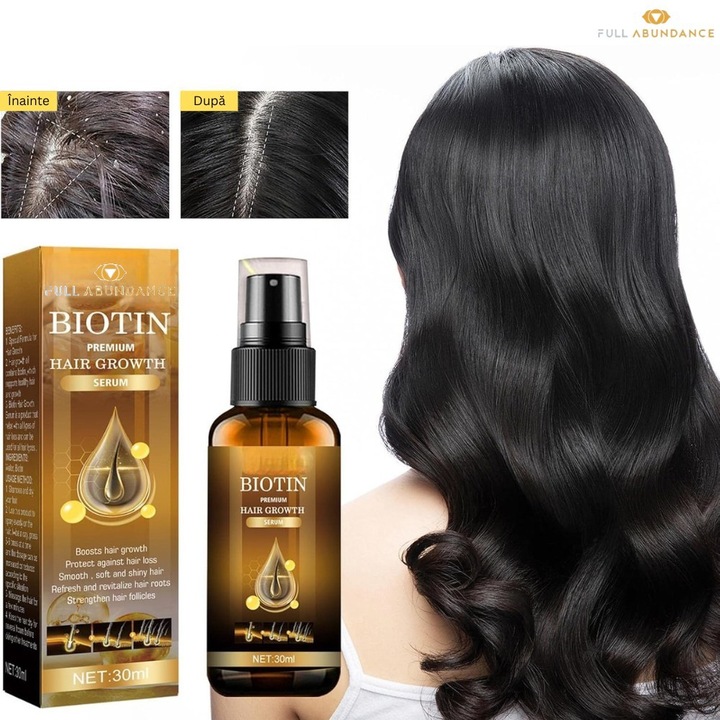 25 darab Biotin Hajszérum, Gyors Növekedést Elősegítő Kezelés, Hajszál Megerősítése, Hajhullás Megállítása, Hajvégek Javítása, Egészséges Fejbőr, Törékeny Haj Hidratálása, Zsíros Maradék Nélkül, Természetes Hajhullás Elleni Szérum, biotin, Dús, Fényes Haj