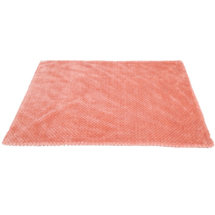 Culcus pentru animale Enforose, patura lavabila, material moale, rezistent la uzura, 80x58cm, piersica