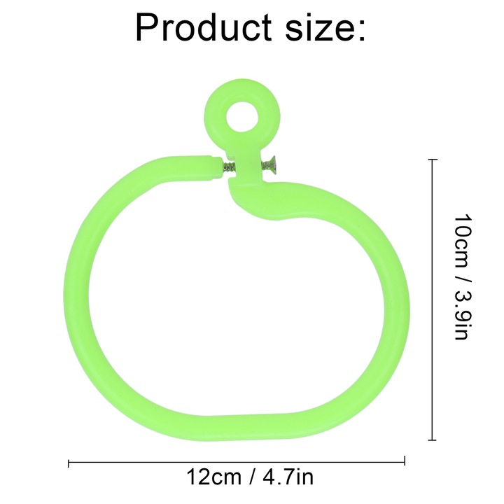 Inel pentru nas vaci, Enforose, plastic, reglabil, verde, set 10 bucati