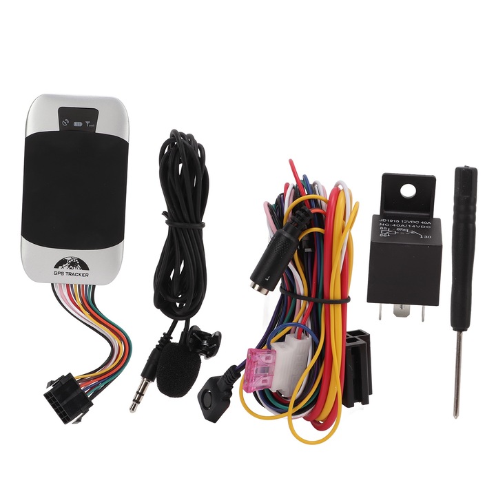 Localizator GPS portabil, Enforose, Alarma de urgenta, rezistente la apa, pentru securitatea vehiculului auto