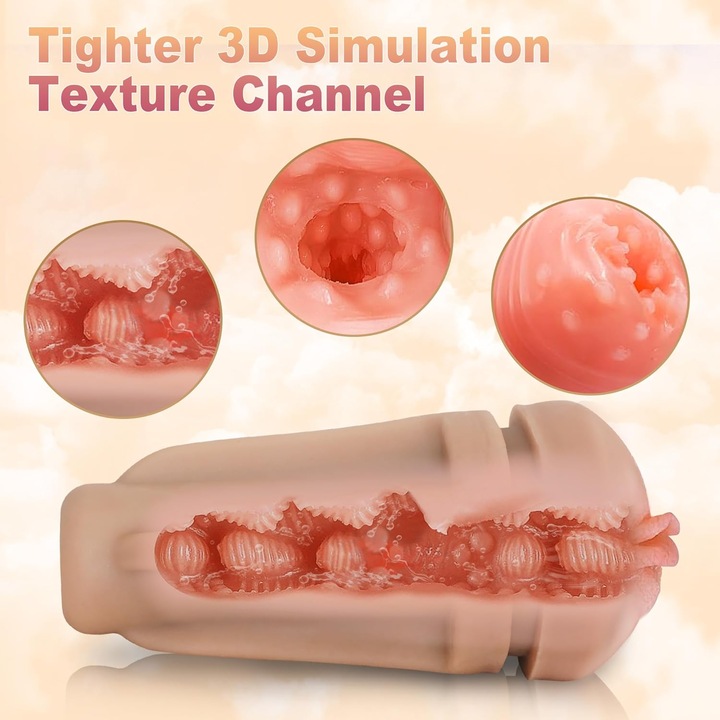 Masturbator vagin, FairyKiss® jucarii sexuale, 10 moduri supt, Textura realista, Rezistent la apa, Design ergonomic, Usor de curatat, Jucarii pornografice, Experienta reala, Impotriva alunecarii, TPE/ABS