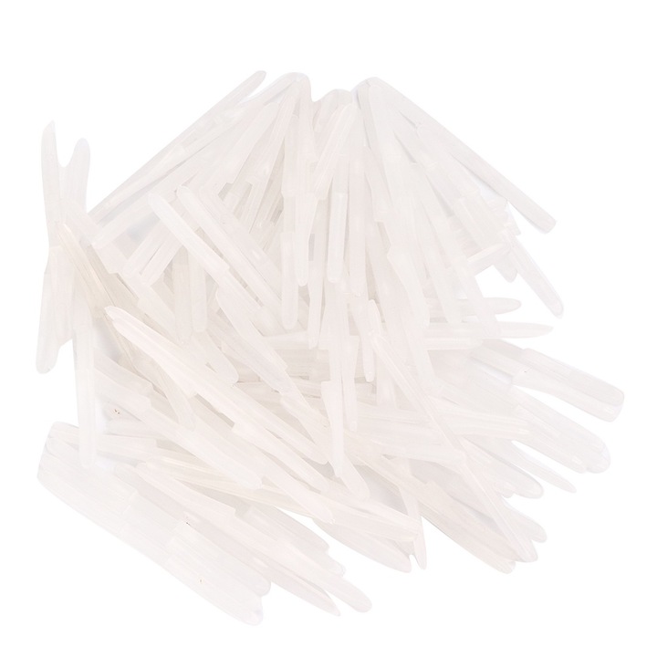 Tija de nas pentru cocosi, Enforose, set 100 bucati, plastic, 7x0.5x0.4cm