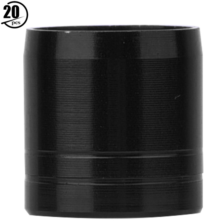 Inel pentru tir cu arcul, 20 buc, 7.6 mm, negru