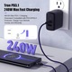Cablu de Incarcare si Date Type C la Type C, AIM TO POWER, 240W Fast Charge PD3.1, Impletitura Rezistenta din Nylon, Compatibil incarcator universal, iPhone, Samsung, Huawei, Laptop si Alte Dispozitive
