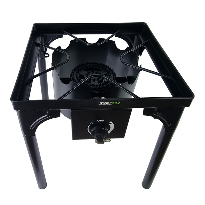 Pirostrie Craft-tec® StarCook MX875, Reglabila pe Inaltime, Arzator de Mare Putere din Fonta, 15 kW, Picioare Detasabile, Zona Mare de Gatit