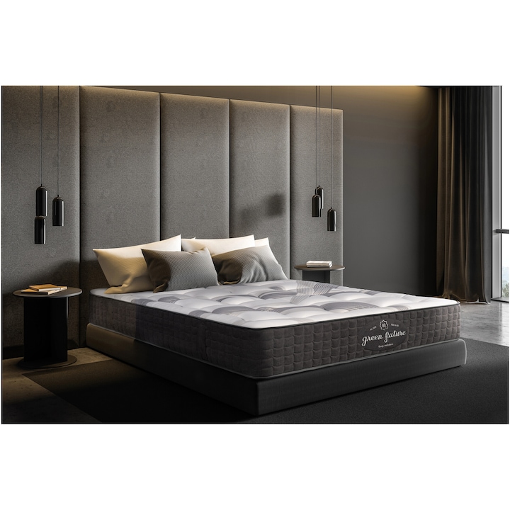 Ортопедичен матрак Green Future, California, 180x200x35 см, Пружини POCKET, 3 см Arctic Gel Memory foam 7 Comfort Zones, Средна твърдост