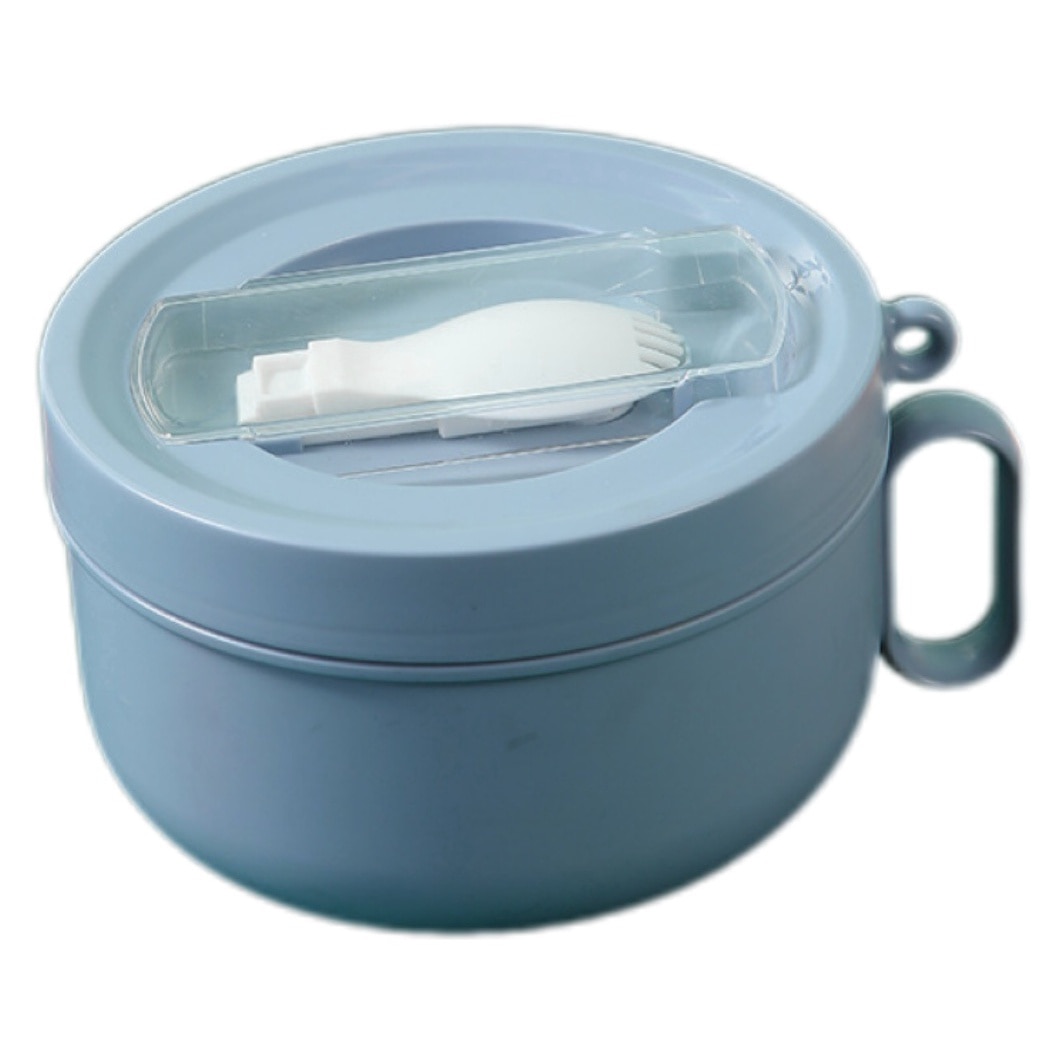 Bol de plastic Gumbo Fara BPA Albastru, 800 ml, cu capac