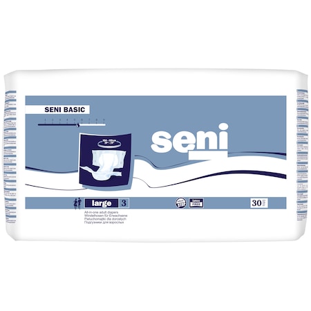 Scutece pentru adulti Seni Basic, L, 30 buc, in Scutece Adulti Seni Basic Large 3, 30 Bucati