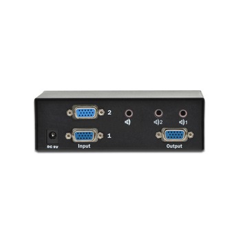 Switch VGA Profesional, 2 intrari - 1 iesire, 250MHz 1280x1024p SXGA, alimentator inclus, Negru Switch VGA Profesional, 2 intrari - 1 iesire, 250MHz 1280x1024p SXGA, alimentator inclus, Negru