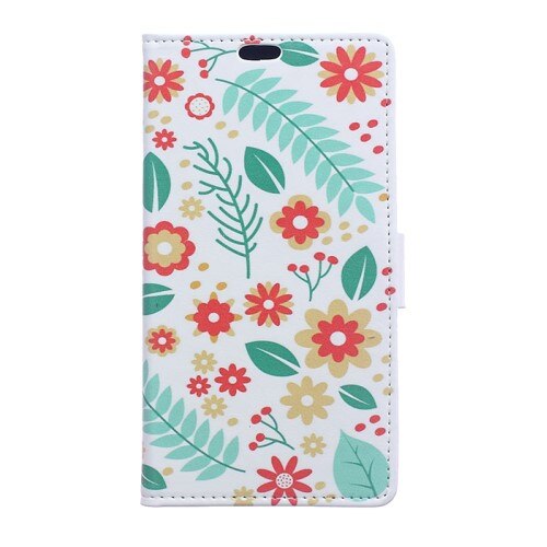 Husa HTC U11, Imprimeu Flowers and Leaves, Inchidere Magnetica, Toto Accesories