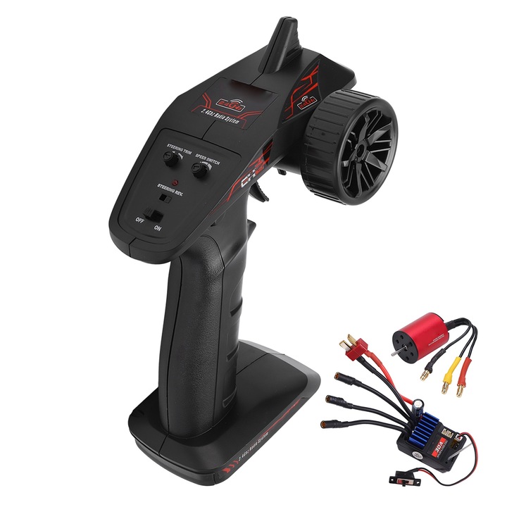 Комплект RC/ESC предавател за колички, Enforose, 2430, 2 канала, 5800KV, 30A