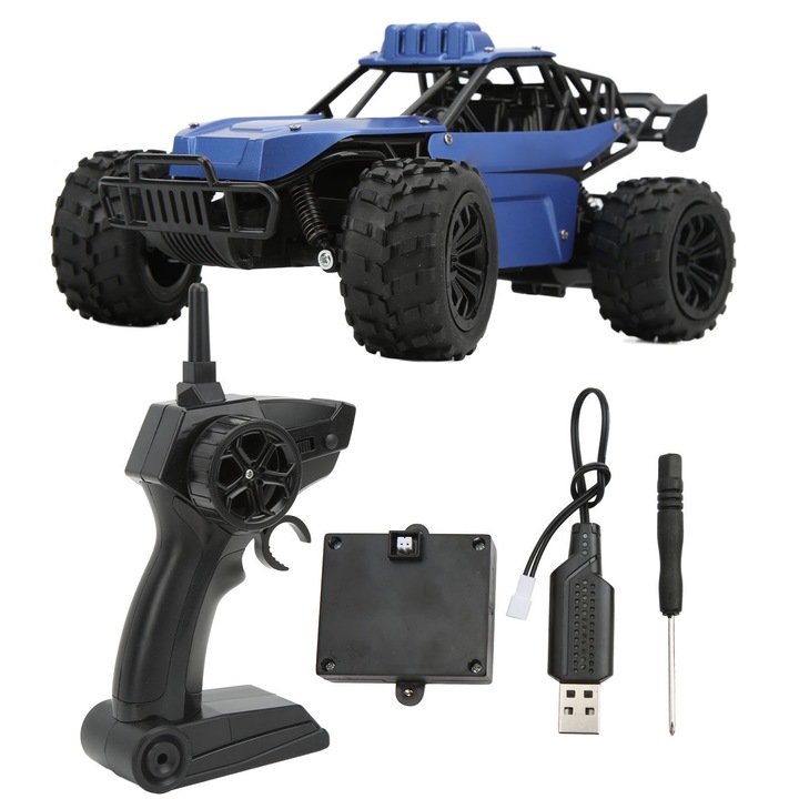 Masinuta de Control De la Distanta 1/16 Enforose, Viteza Mare, Caroserie din Aluminiu, 24x11x15cm, 2.4G