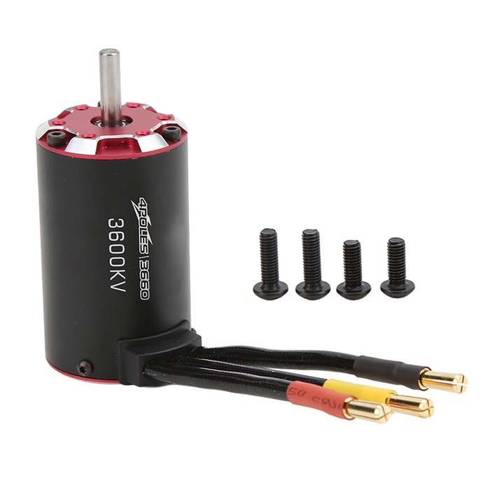 Motor brushless V2 3660 3600KV Enforose, 4 poli, cu senzor temperatură, pentru vehicul RC 1/8 și 1/10