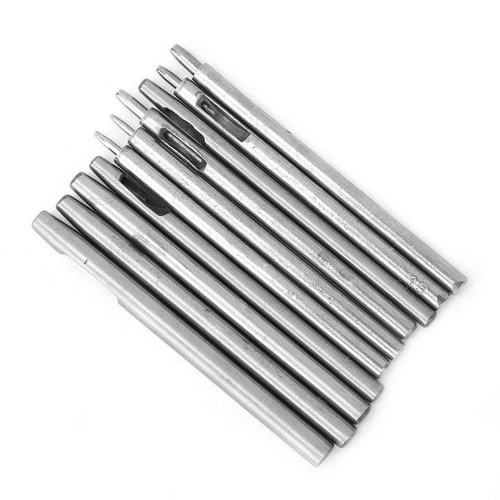 Set perforatoare piele Enforose, 10 bucăți, DIY, pentru curele și ceasuri