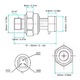 Senzor de presiune apa aer ulei Transmitator Traductor DC5V Intrare DC0.5-4.5V Iesire Enforose HK1100C G1/4in