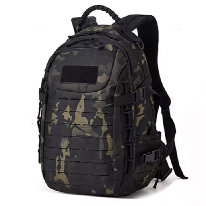 Hátizsák, US Combat Laser cut, 36-40L, fekete, terepszínű