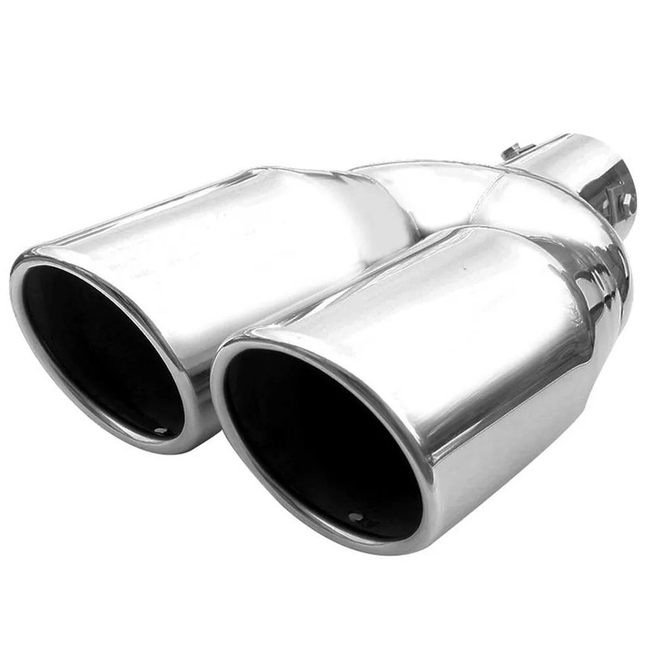 Ornament Toba Esapament Universala Ornament Teava Esapament Sistem de Evacuare Teava de Evacuare Toba Sport Otel Dublu Inoxidabil Cromat