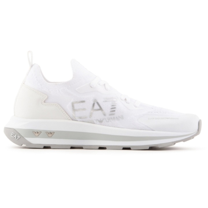 Pantofi sport EA7 pentru Femei, Black White Altura Knit, X8X113-XK269-S308, Alb, Alb