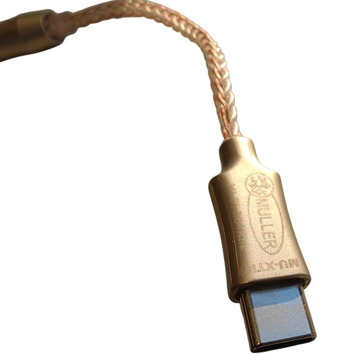 Комплект аудио адаптер Müller® Type C към 3,5 мм жак и USB Type C конвертор TRSS адаптер, DAC ADC 32bit 384Khz, Hi-Res Hi-Fi, Realtek Alc5686, Gold