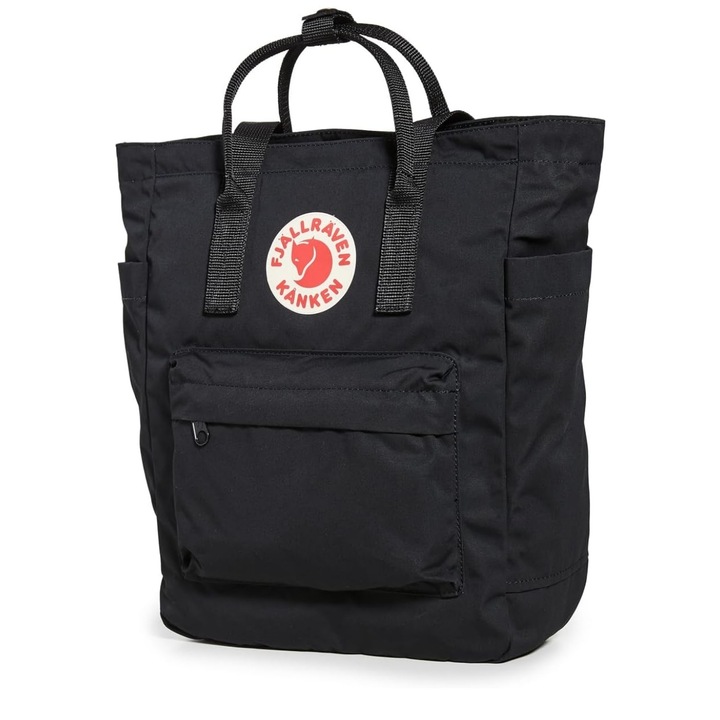 Fjallraven Kanken Top hátizsák, cipzáras, fekete, 36cm x 30cm x 15cm