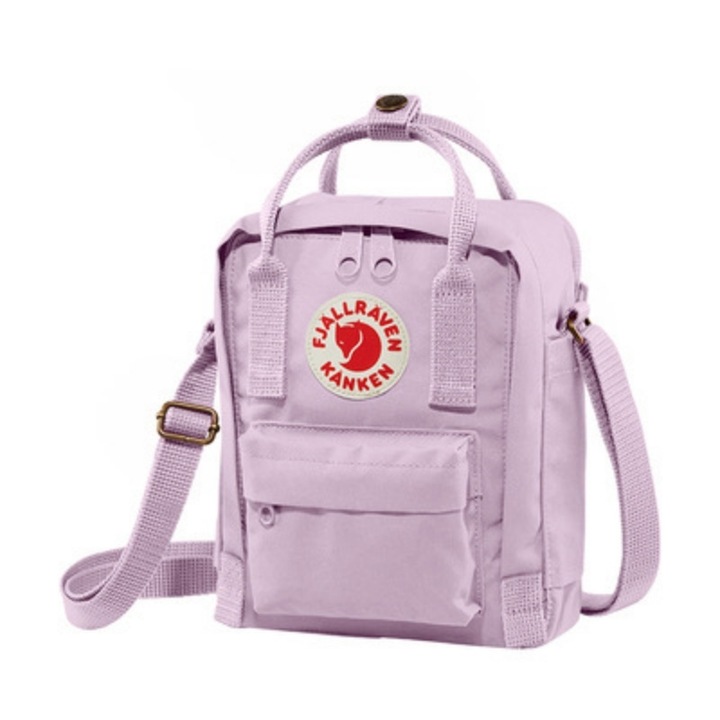 Fjallraven Kanken Kicsi és praktikus táska, válltáska mobiltelefon táska, bárhova hordható, 20cm x 15cm x 11cm - Levendula