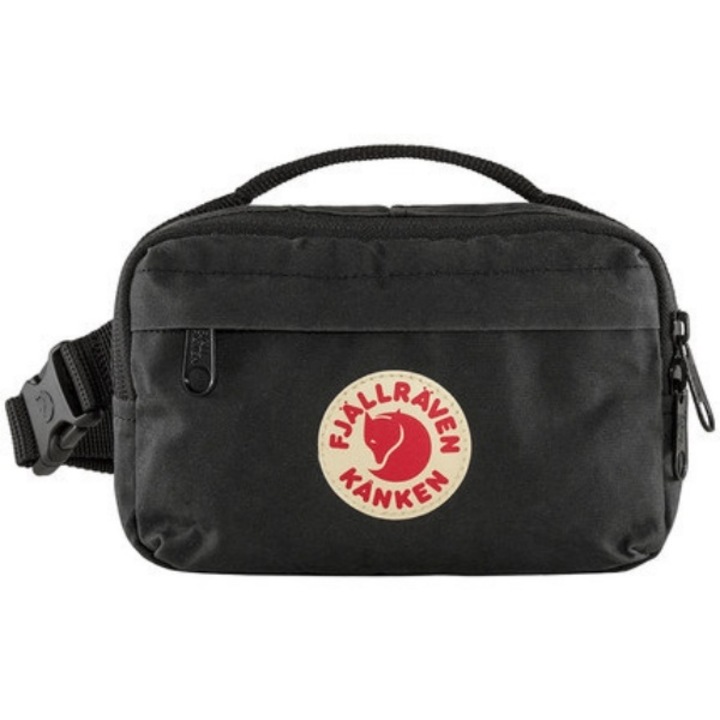 Fjallraven Kanken hordozható crossbody táska, méretei: 18cm x 12cm 9cm - fekete