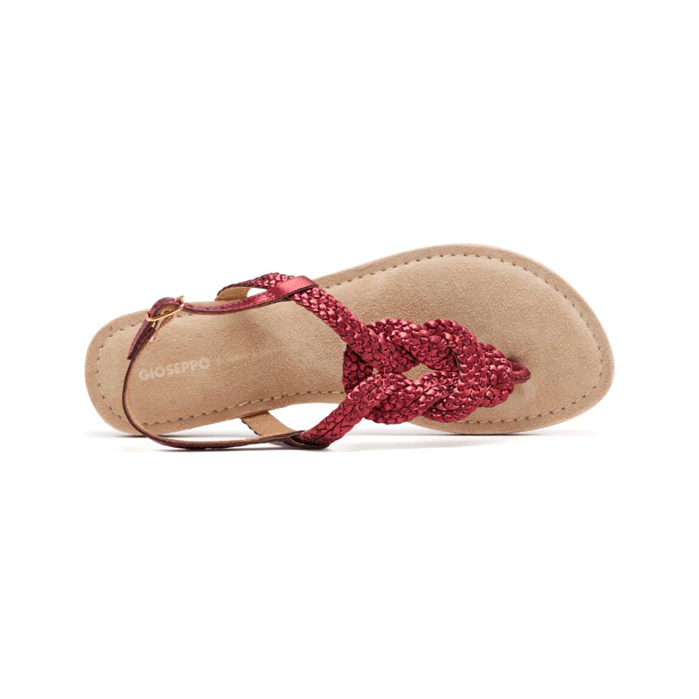 Gioseppo, Sandale de piele cu bareta separatoare Zupanja, Visiniu, 41