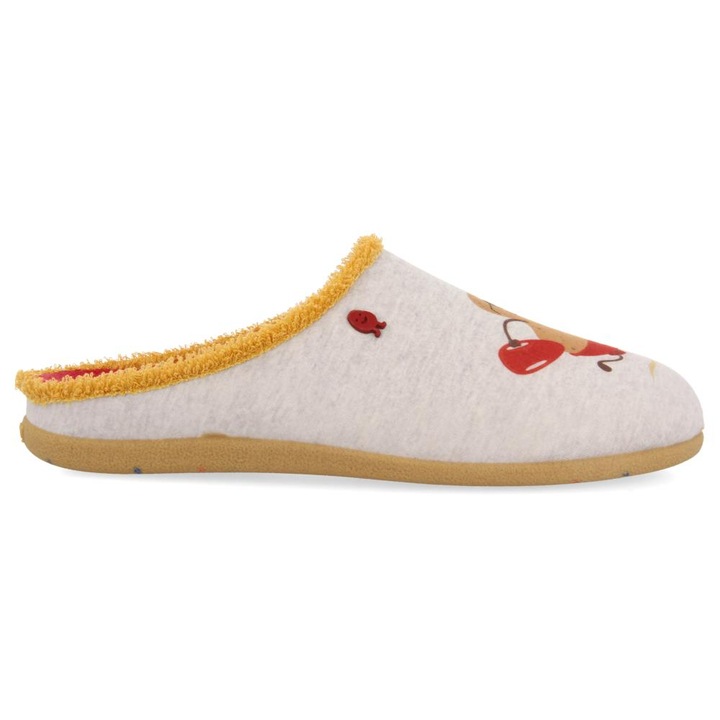 Hot Potatoes, Papuci de casa cu model grafic, Gri