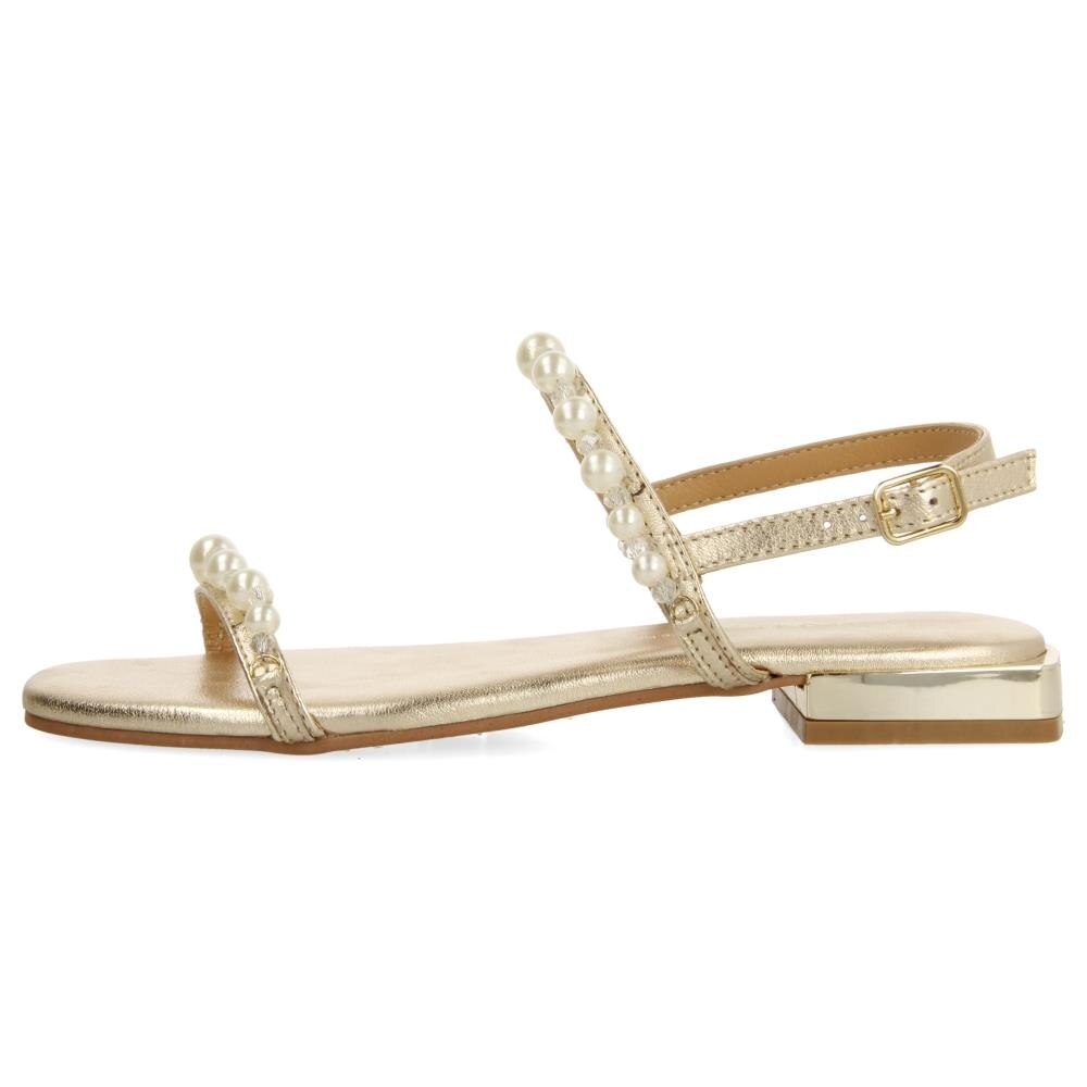 Gioseppo, Sandale din piele cu margele, Auriu, 38