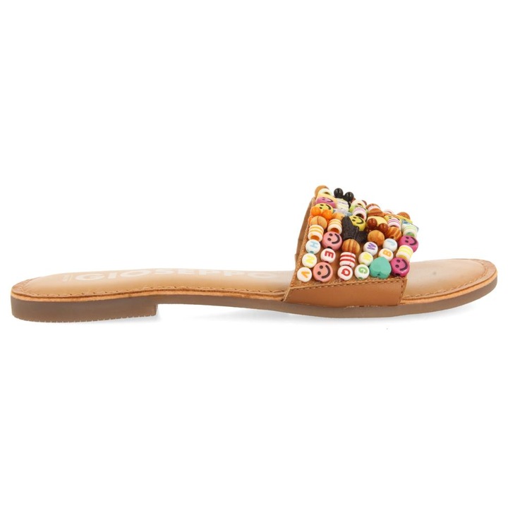 Gioseppo, Papuci din piele cu margele, Caramel