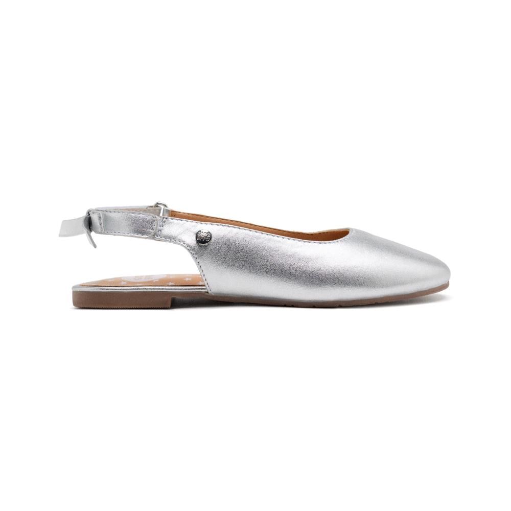 Gioseppon, Papuci slingback din piele, Argintiu, 34 EU