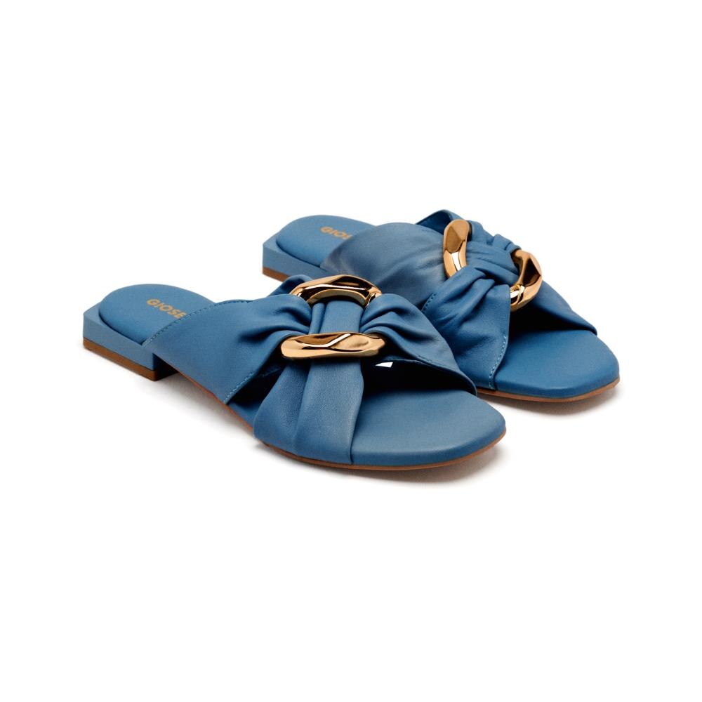Gioseppo, Papuci flip-flop din piele cu detaliu metalic, Rosu
