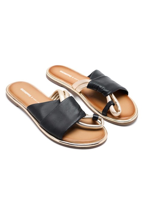 Gioseppo, Papuci din piele, Negru