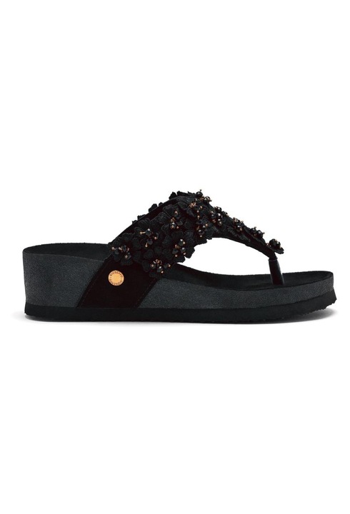 Gioseppo, Papuci cu bareta separatoare si talpa wedge Shawano, Negru, 39