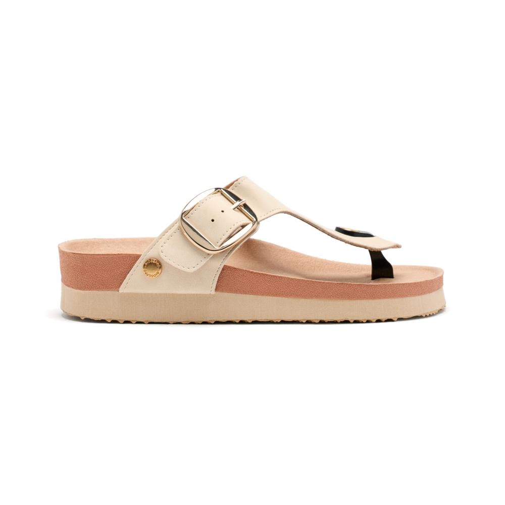 Gioseppo, Sandale cu talpa wedge Weare, Alb murdar, 39