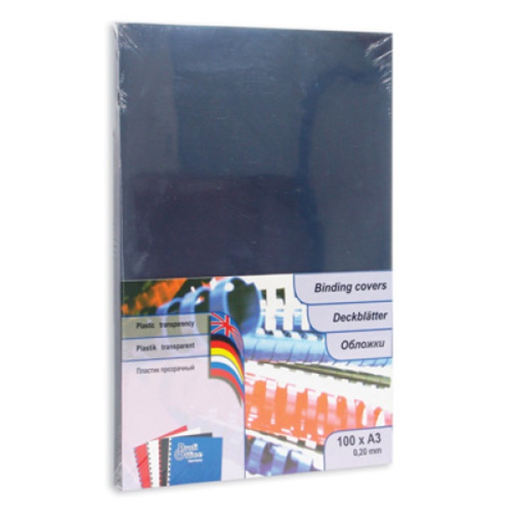 Прозрачни корици за подвързване ProfiOffice, А3, 200 мкм, 100 листа пакет