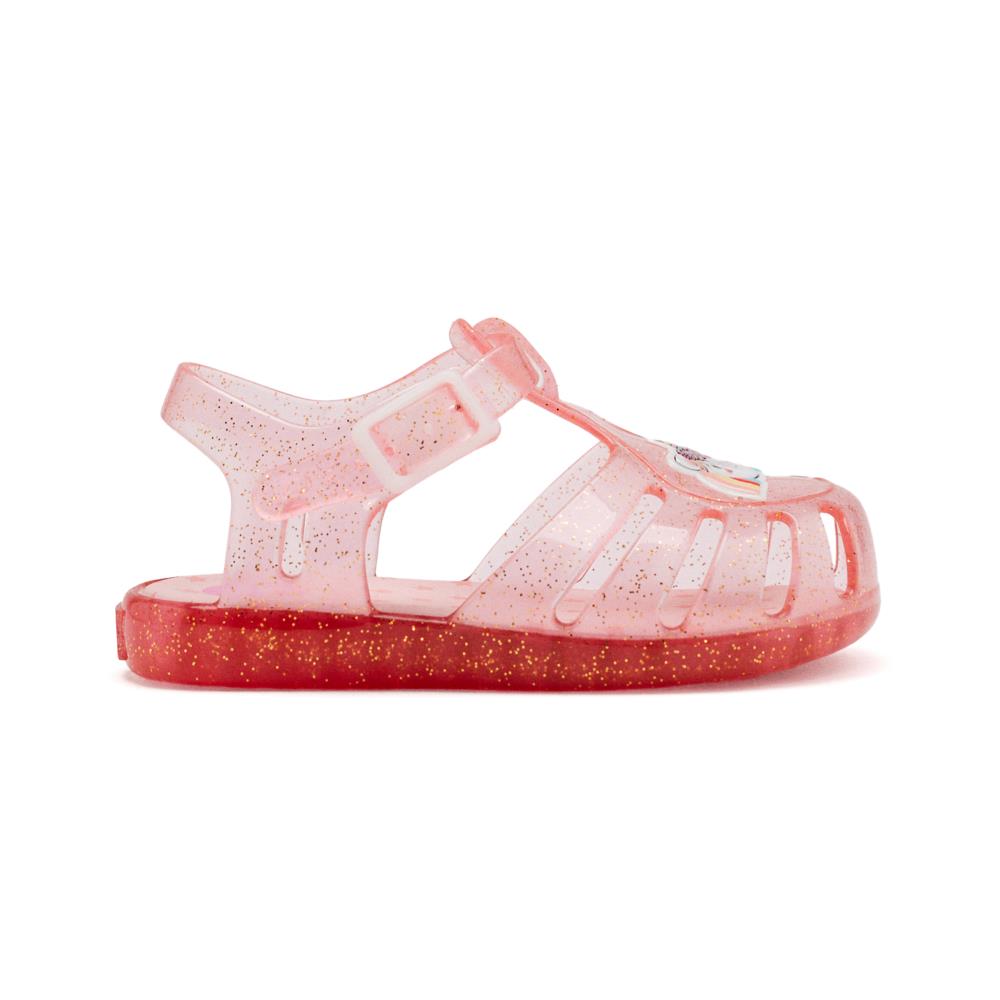 Gioseppo, Sandale cu catarama si model grafic, Roz, 25 EU
