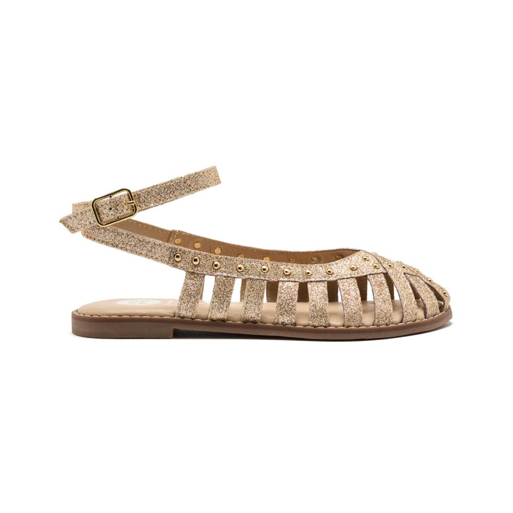 Gioseppo, Sandale din piele cu catarama, Auriu, 33 EU