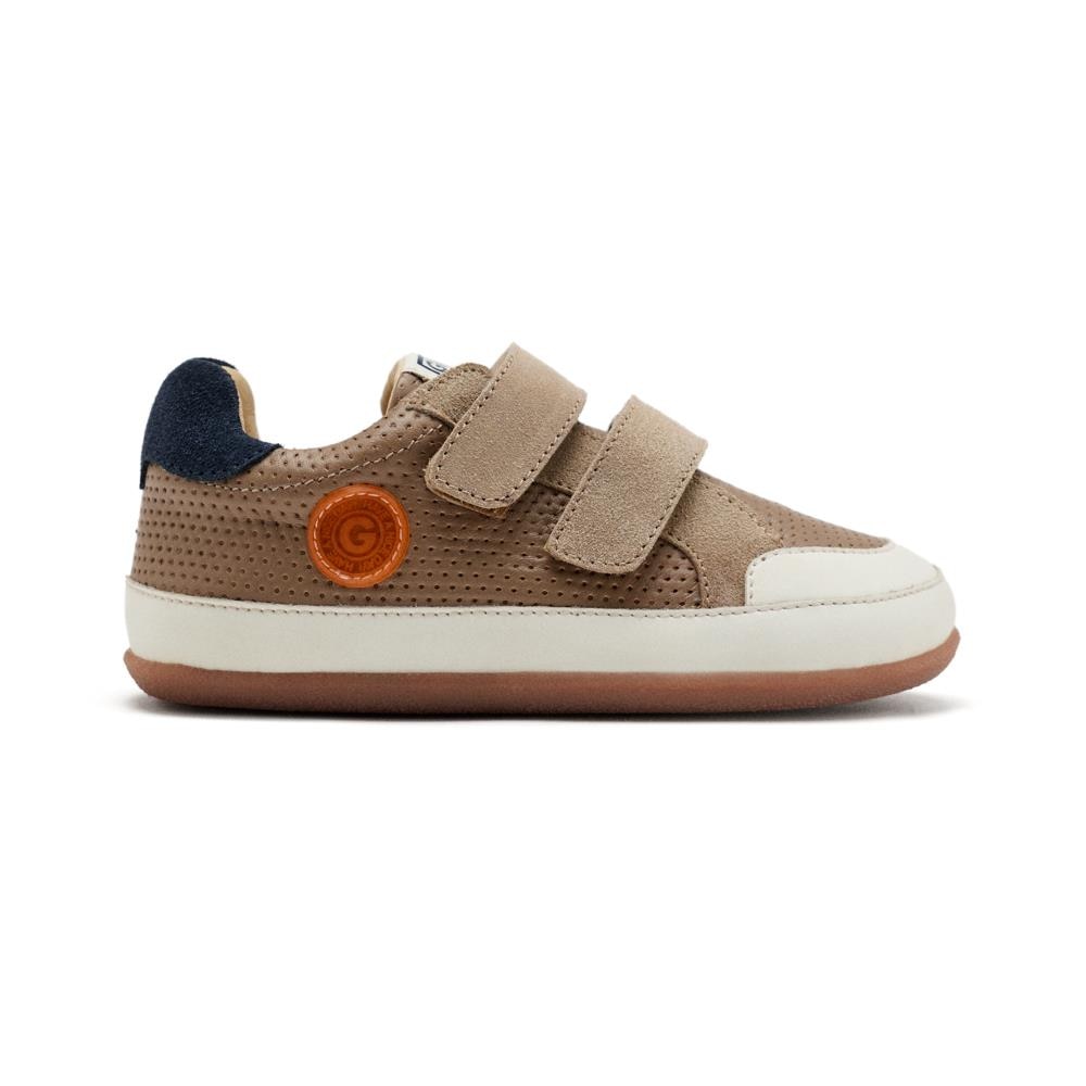 Gioseppo, Pantofi sport din piele cu inchidere velcro, Maro taupe, 28 EU
