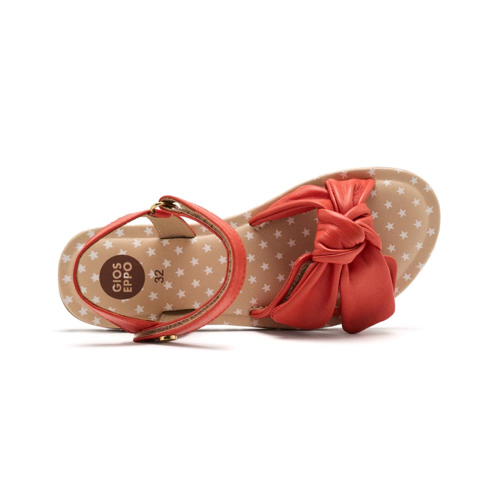 Gioseppo, Sandale din piele cu inchidere velcro Wareham, Portocaliu, 34 EU