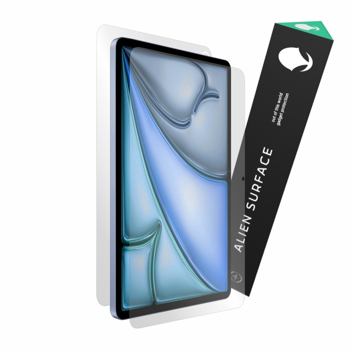 Védőfólia, kompatibilis Apple iPad Air 7, 13 hüvelykes 2025, képernyővel és hátlappal, Alien Surface