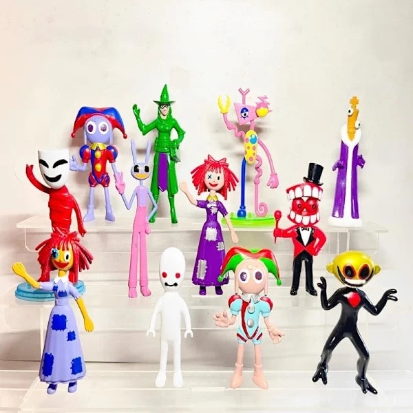 Set figurine Amazing Digital Circus, 12 piese, personaje de groaza