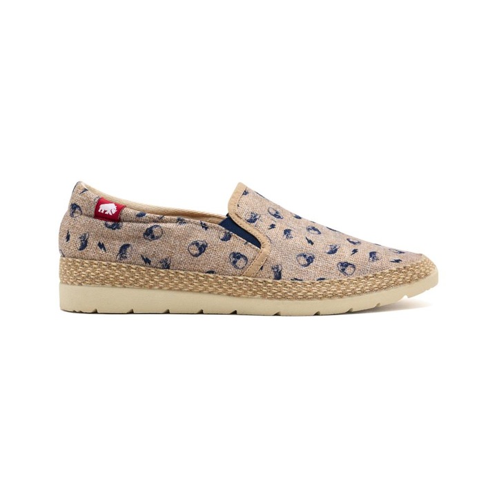 Gioseppo, Espadrile din material textil cu model, Bej deschis, 41
