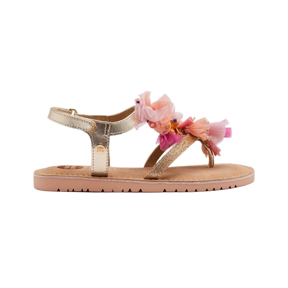 Gioseppo, Sandale cu talpa plata si catarama, Multicolor, 33 EU