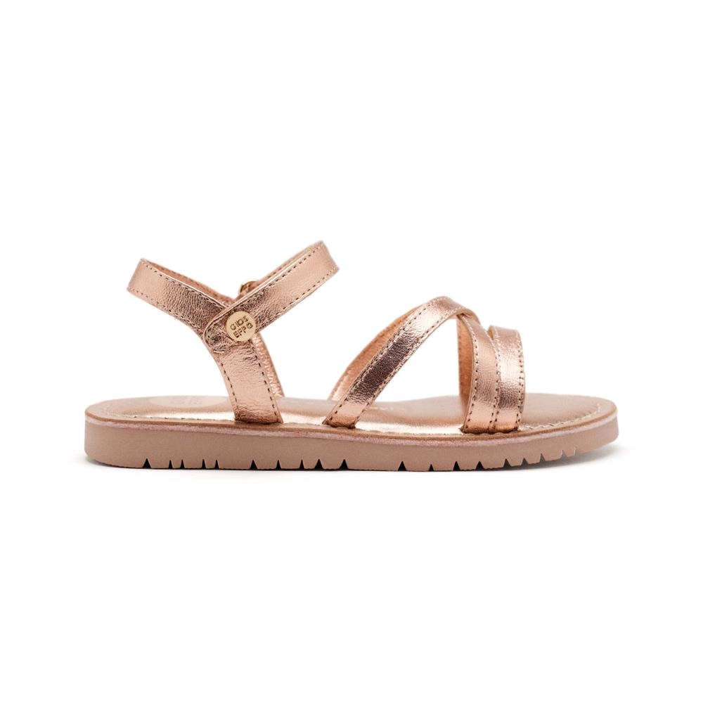 Gioseppo, Sandale din piele cu inchidere velcro, Auriu rose, 26 EU