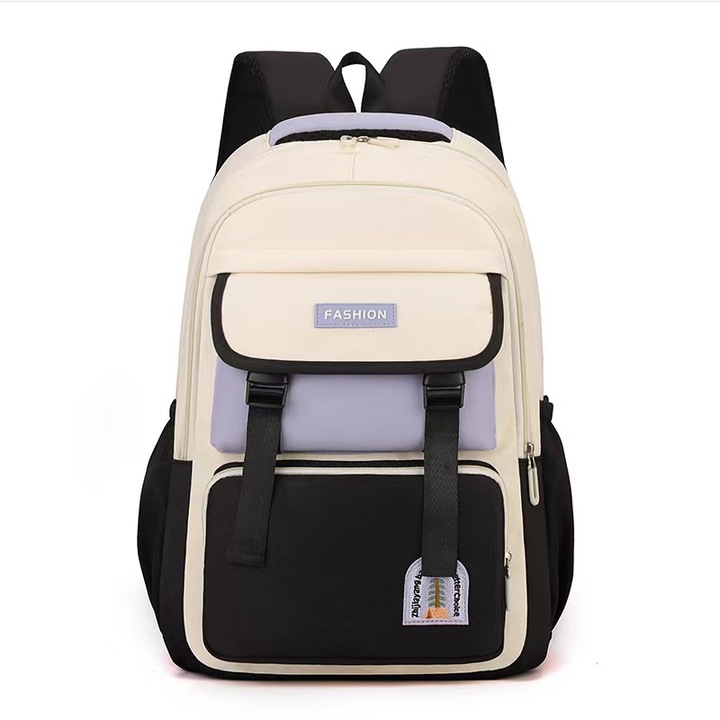 Ghiozdan/Rucsac pentru scoala sau calatorii, cu atasare la troler, ZY-928, negru, 47 x 31 x 18 cm